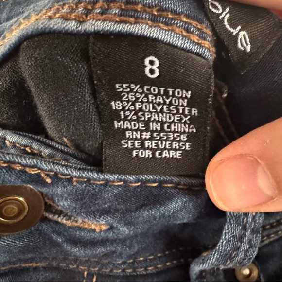 Jeans Stretch High Rise Skinny Leg Medium Wash Size 8 Everyday Versatile Staple - Picture 9 of 14